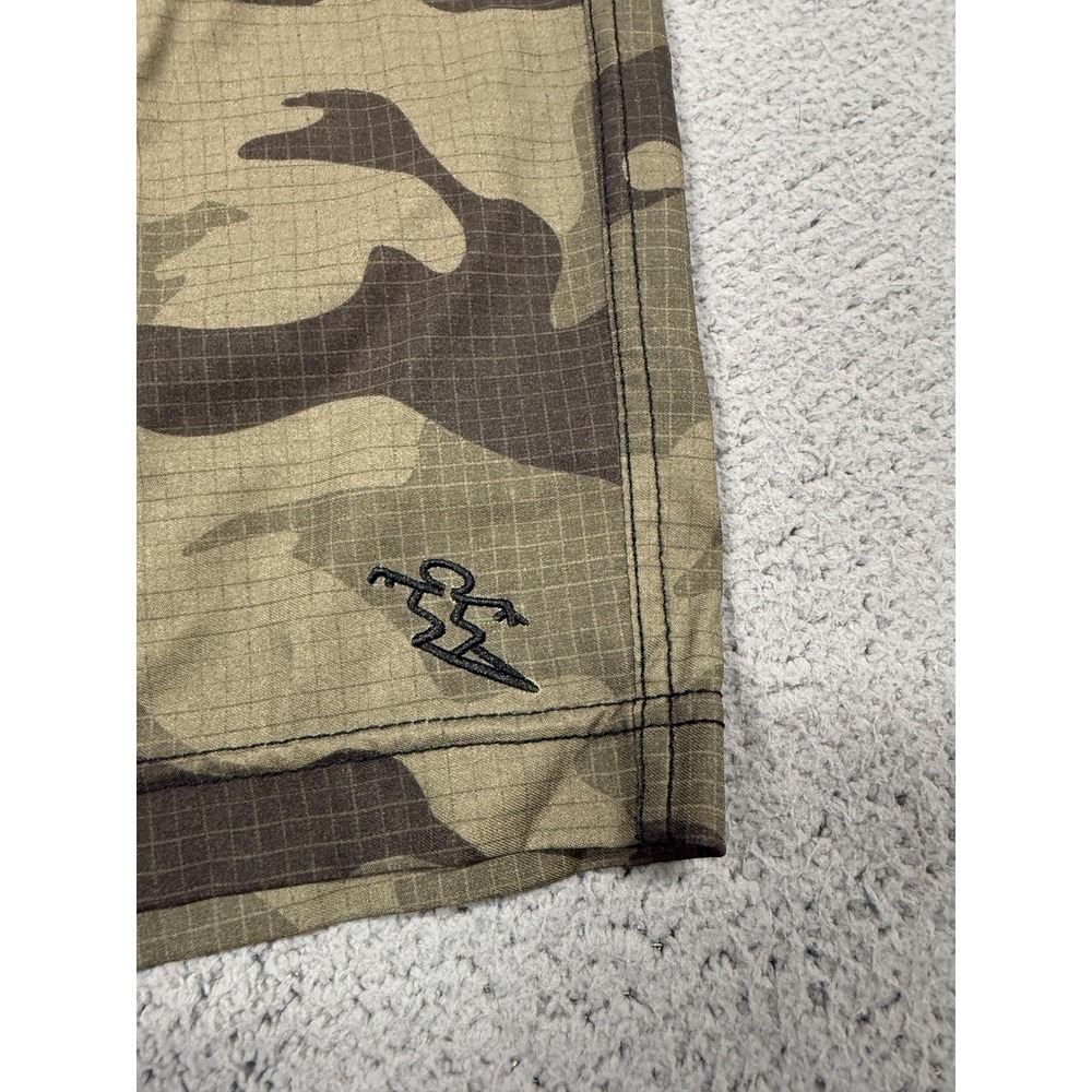 DaHui Hybrid Collection Shorts Mens 32 Green Camo Cargo Stretch 10 Inseam Summer - Picture 2 of 11